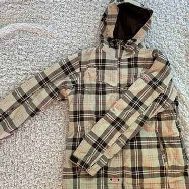 BURTON XL DRYRIDE チェック柄ジャケット Burton Mens Multicolor Check Dryride Long Sleeve Hooded Full