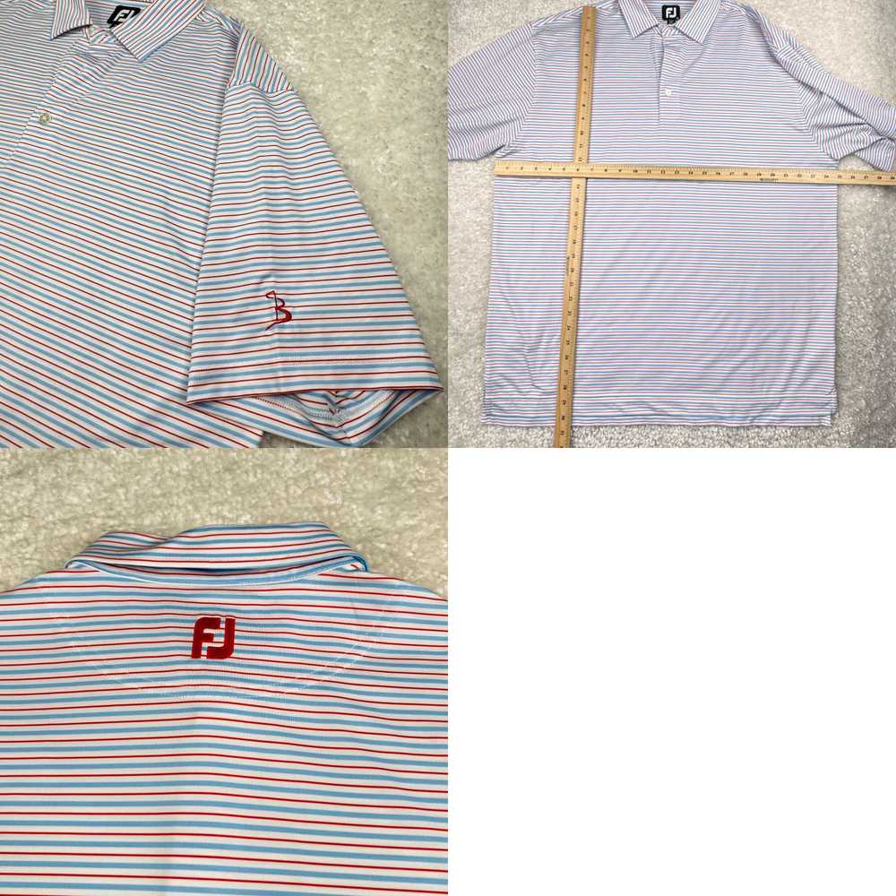Footjoy Footjoy Polo Shirt Mens XL Blue Red Strip… - image 4