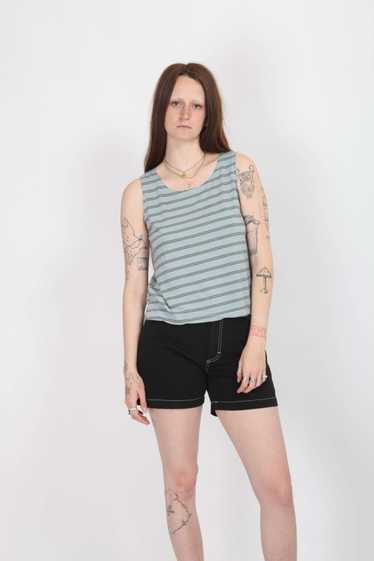 Gravel & Gold Palm Tank - Striped Sterling