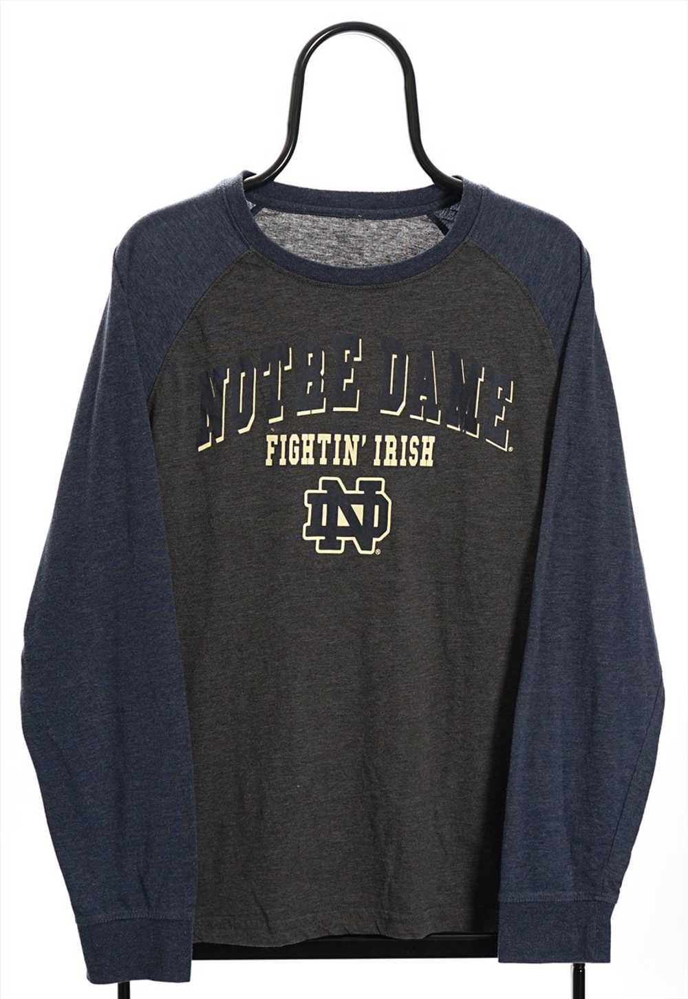 Vintage Grey Notre Dame NCAA Sports TShirt Womens - image 1