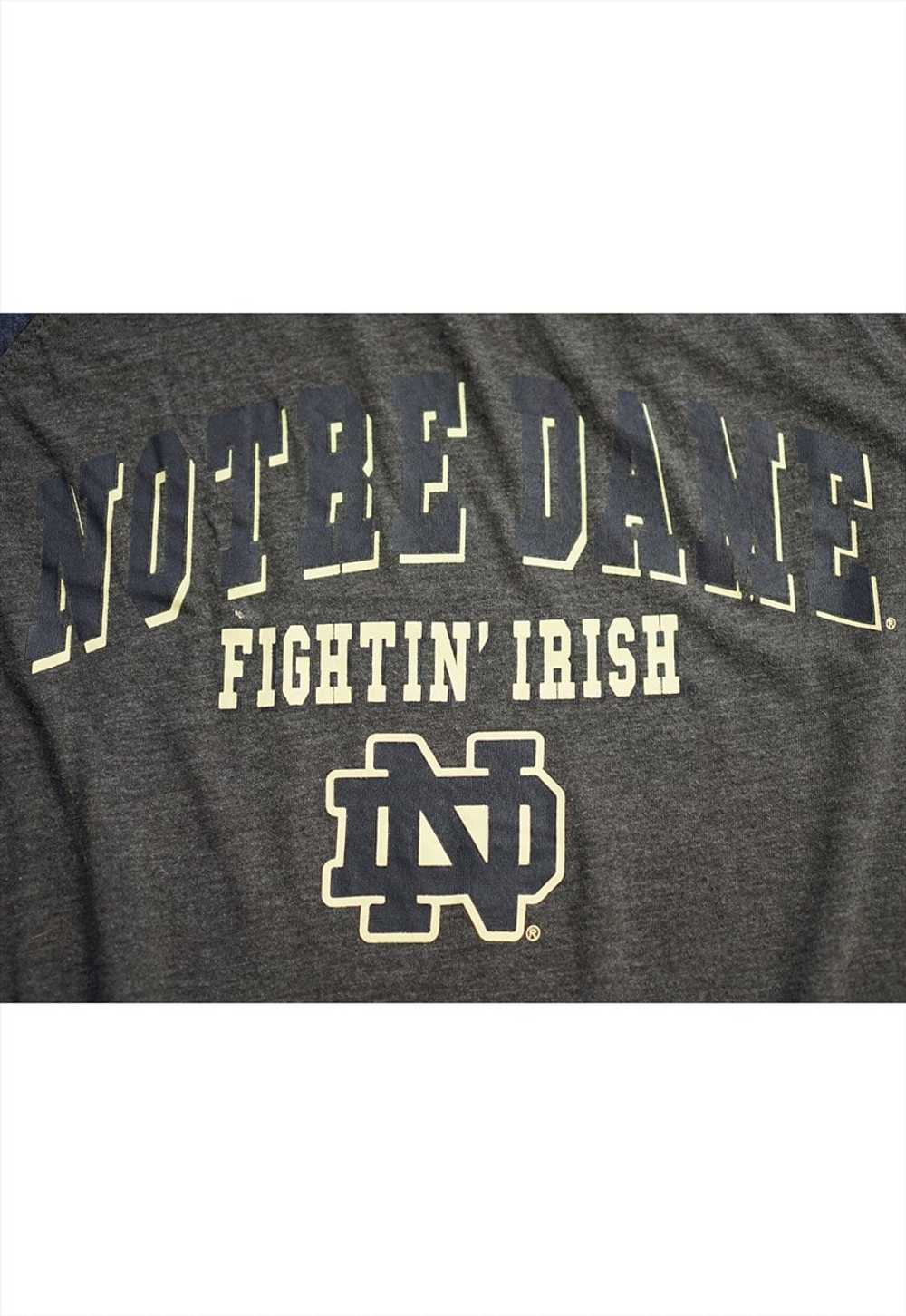 Vintage Grey Notre Dame NCAA Sports TShirt Womens - image 3