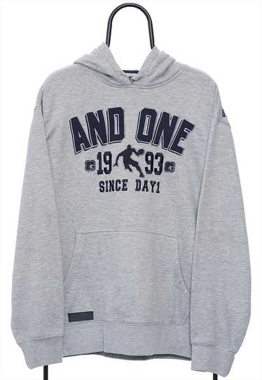 Vintage And One Basketball Spellout Grey Hoodie W… - image 1