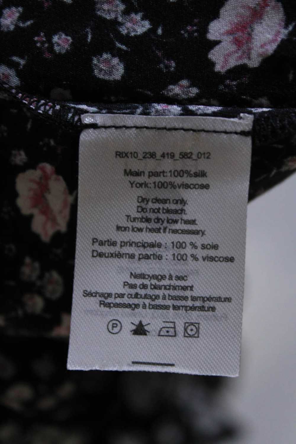 Rixo Womens Silk Floral Ruffled Zipped Long Sleev… - image 7