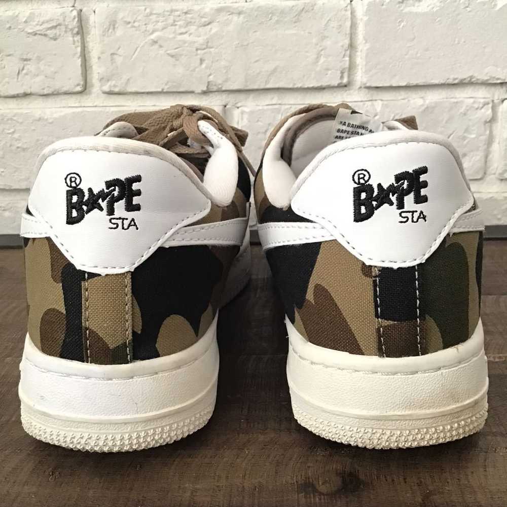 Bape Canvas × leather BAPESTA sneakers APE BAPE S… - image 5