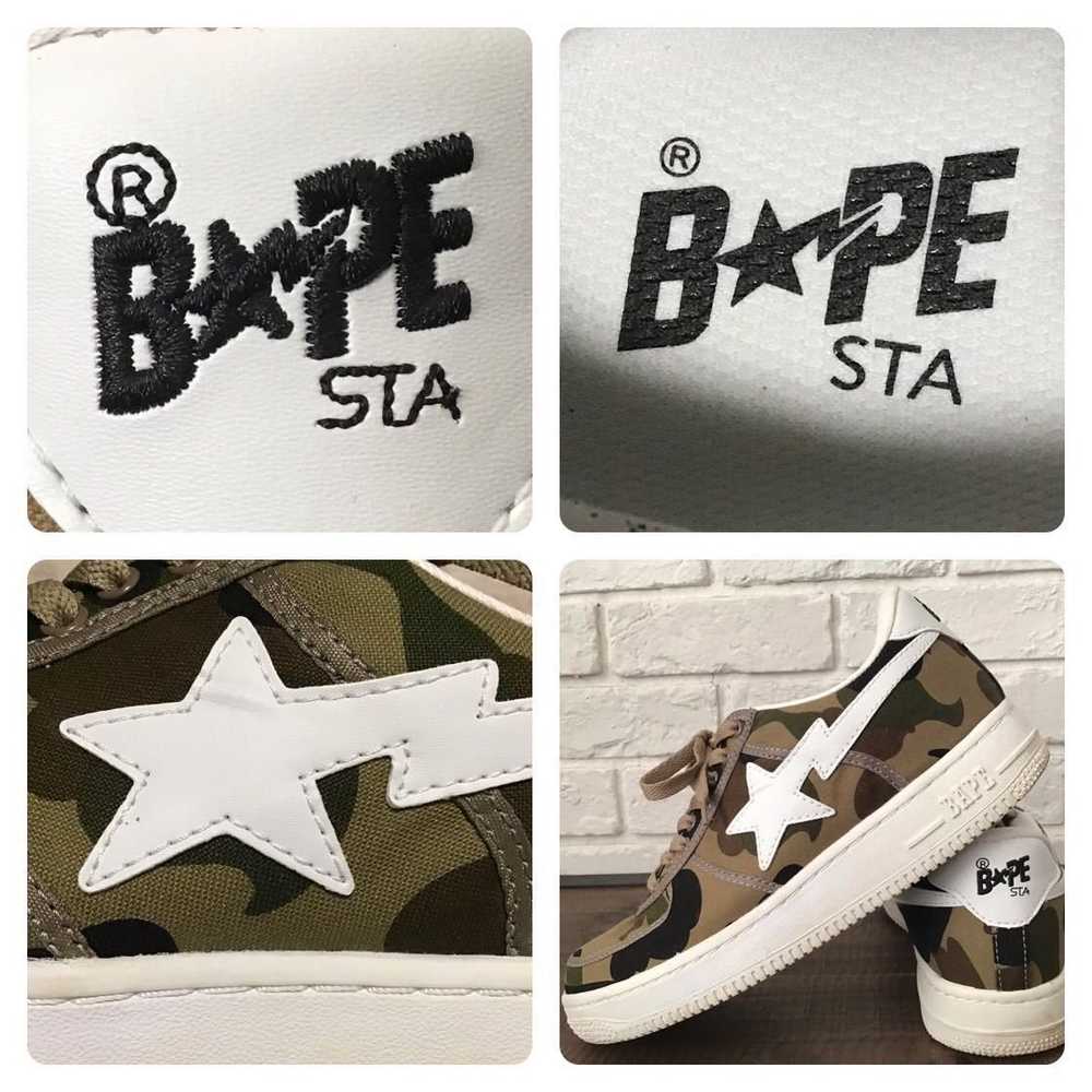 Bape Canvas × leather BAPESTA sneakers APE BAPE S… - image 9