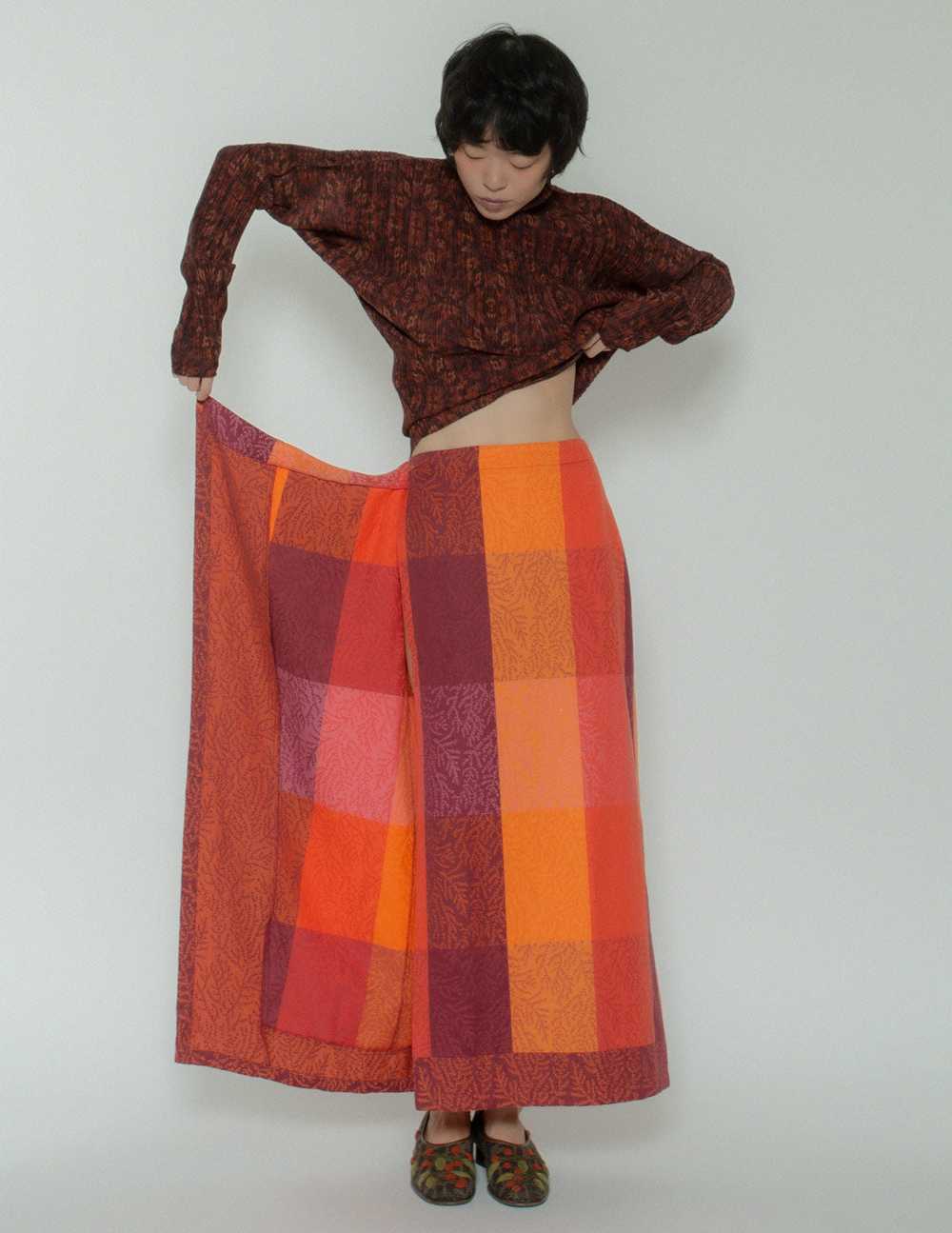 Kenzo vintage wrapped maxi skirt - image 2