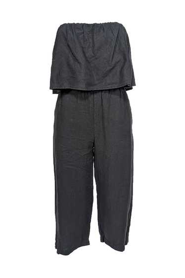 Joie - Black Linen Strapless Jumpsuit Sz XXS