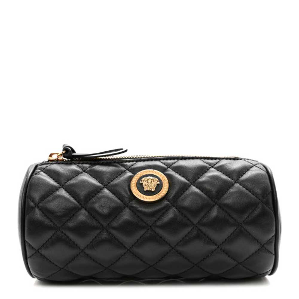 VERSACE Nappa Quilted Medusa Pouch Black - image 1
