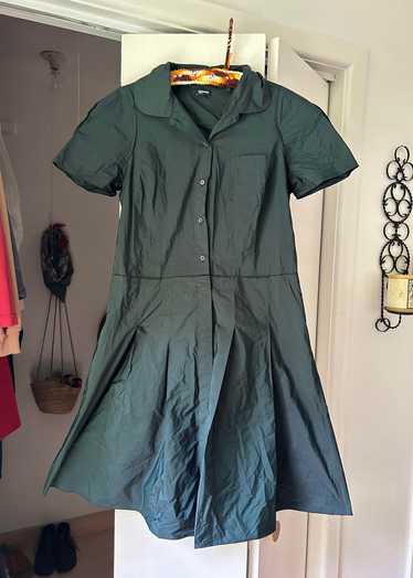 Jil Sander NAVY Green Button Up Dress (small?) |…