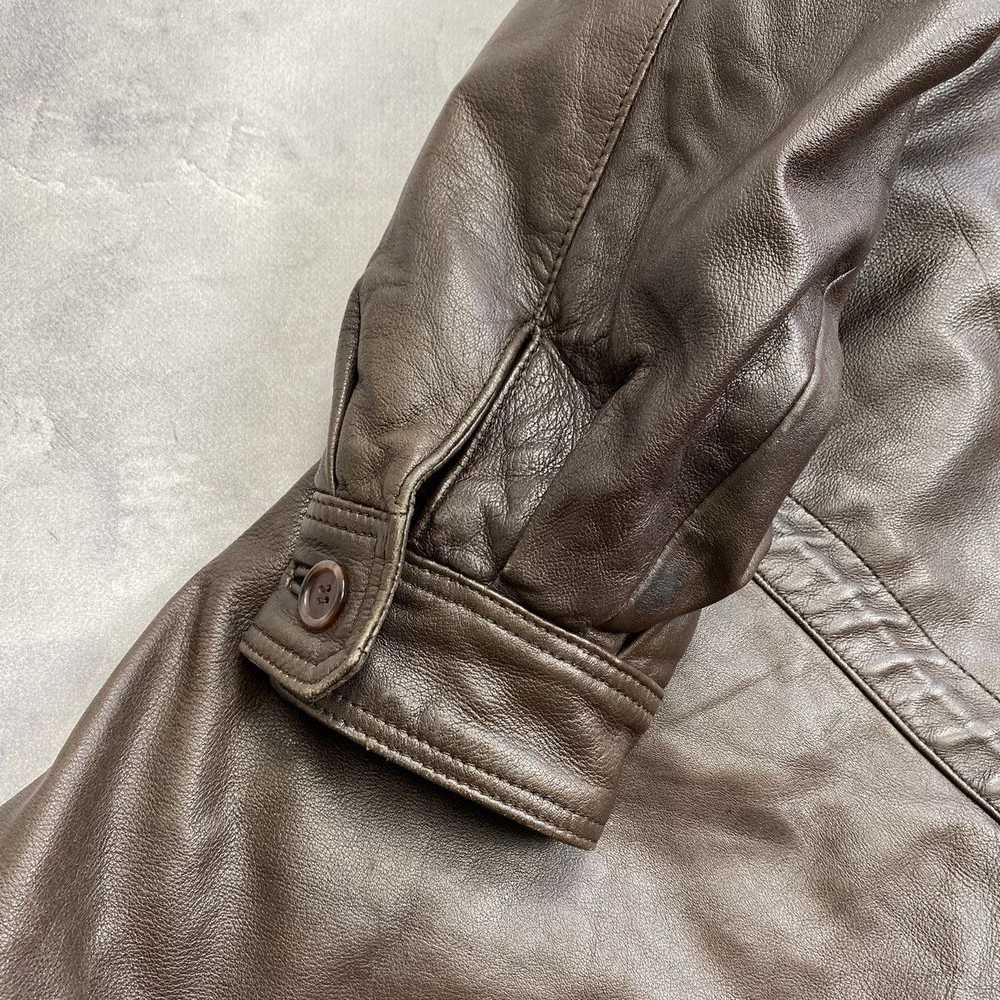 Burberry × Leather Jacket × Vintage Very Rare Bur… - image 12