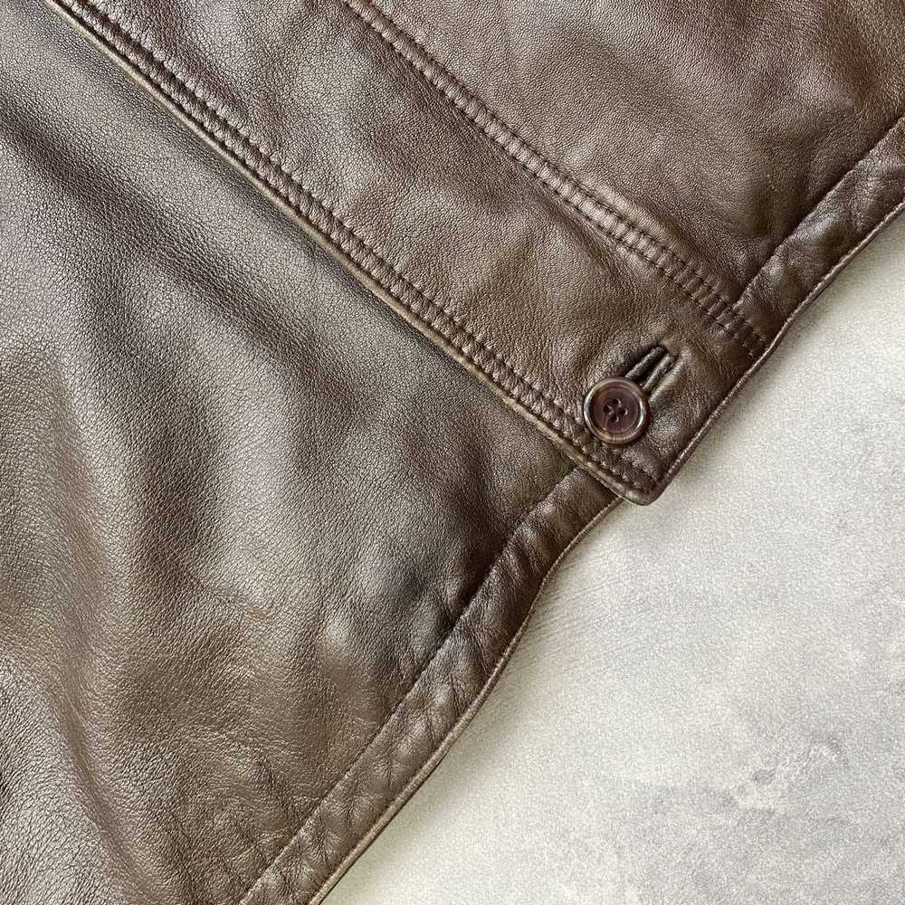 Burberry × Leather Jacket × Vintage Very Rare Bur… - image 9