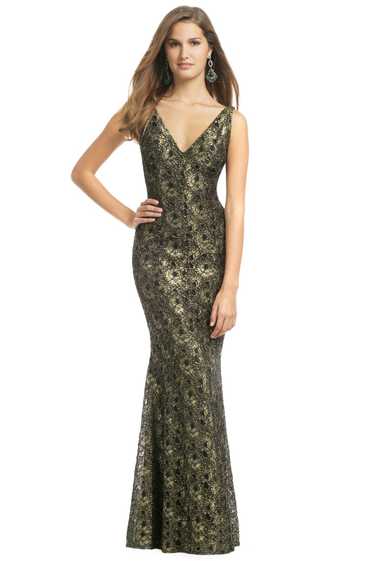 Carmen Marc Valvo Golden Leaf Gown - image 1