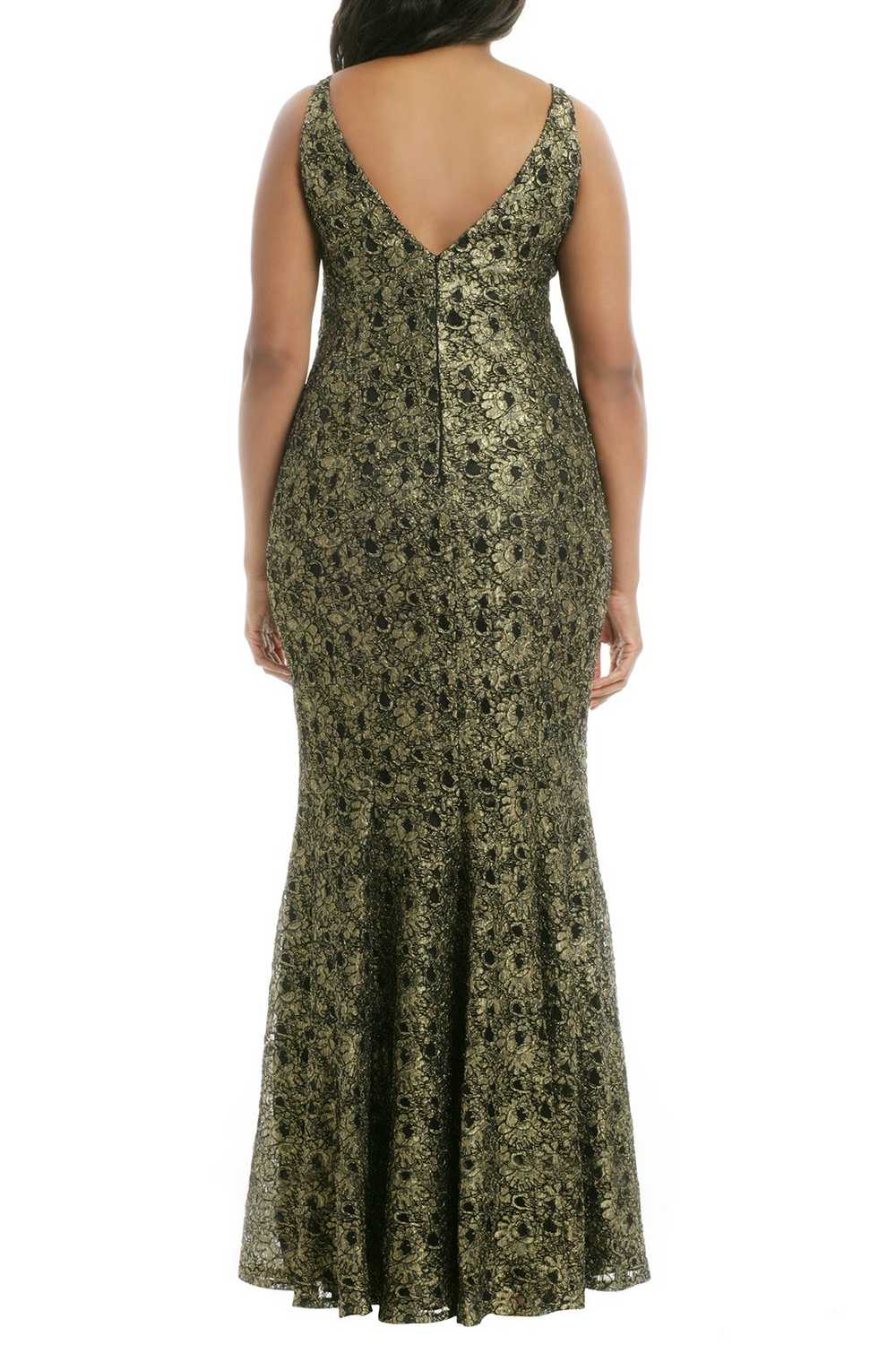 Carmen Marc Valvo Golden Leaf Gown - image 4