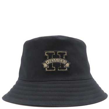 HERMES Hat Harper H Serie Bucket Cotton Black 59 B