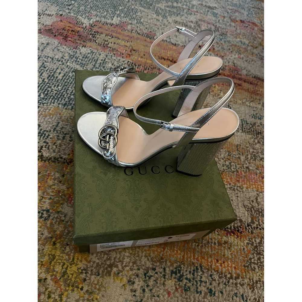 Gucci Marmont glitter heels - image 2