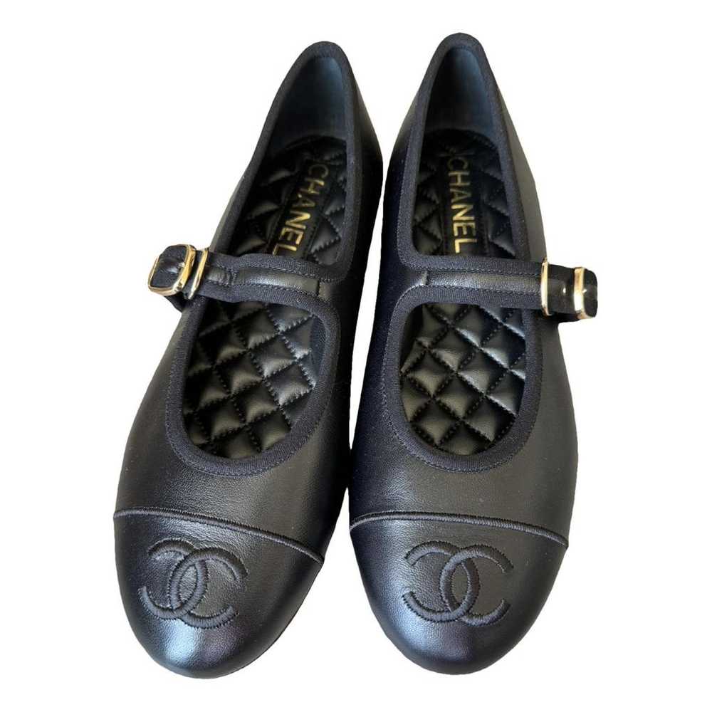 Chanel Mary Janes leather ballet flats - image 1