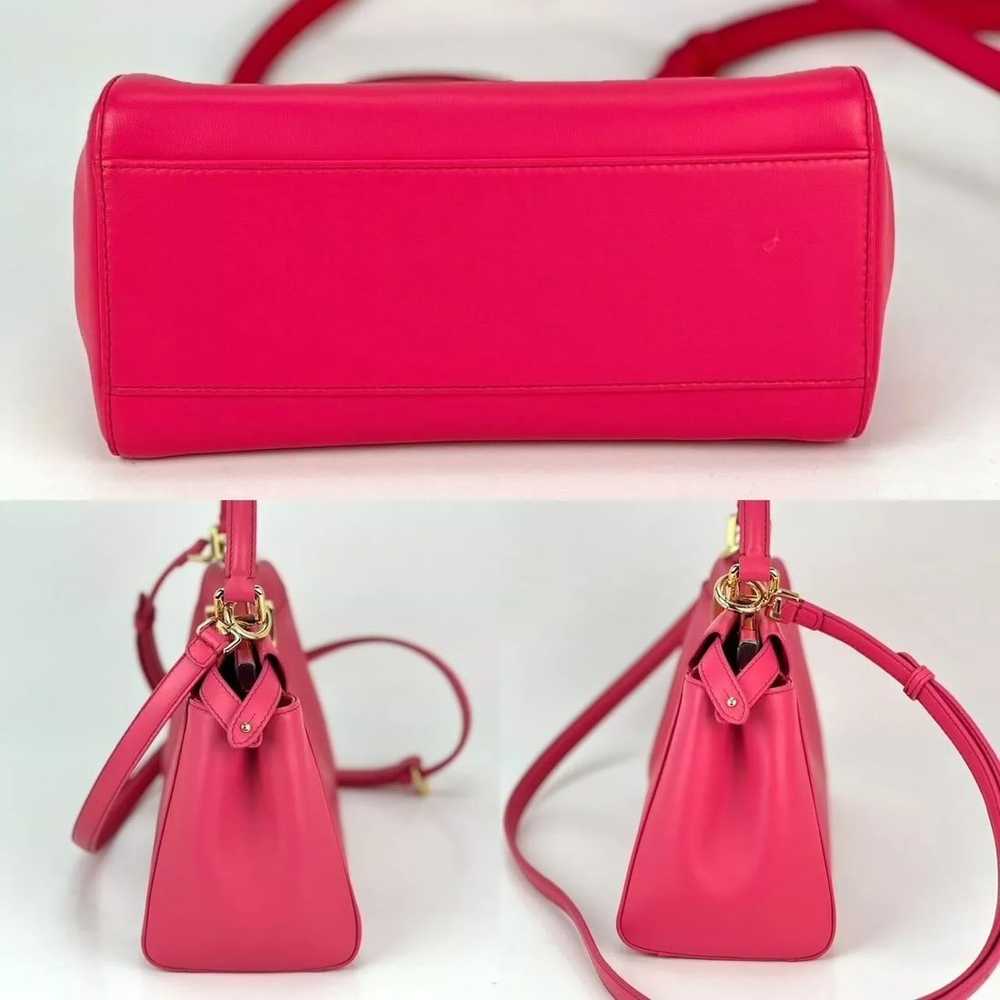 Fendi Mini Peekaboo Pink Leather Hand Shoulder Bag - image 6