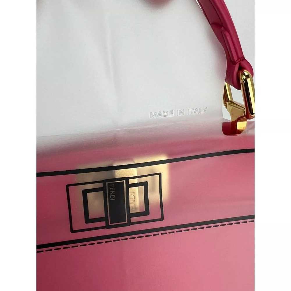 Fendi Mini Peekaboo Pink Leather Hand Shoulder Bag - image 9