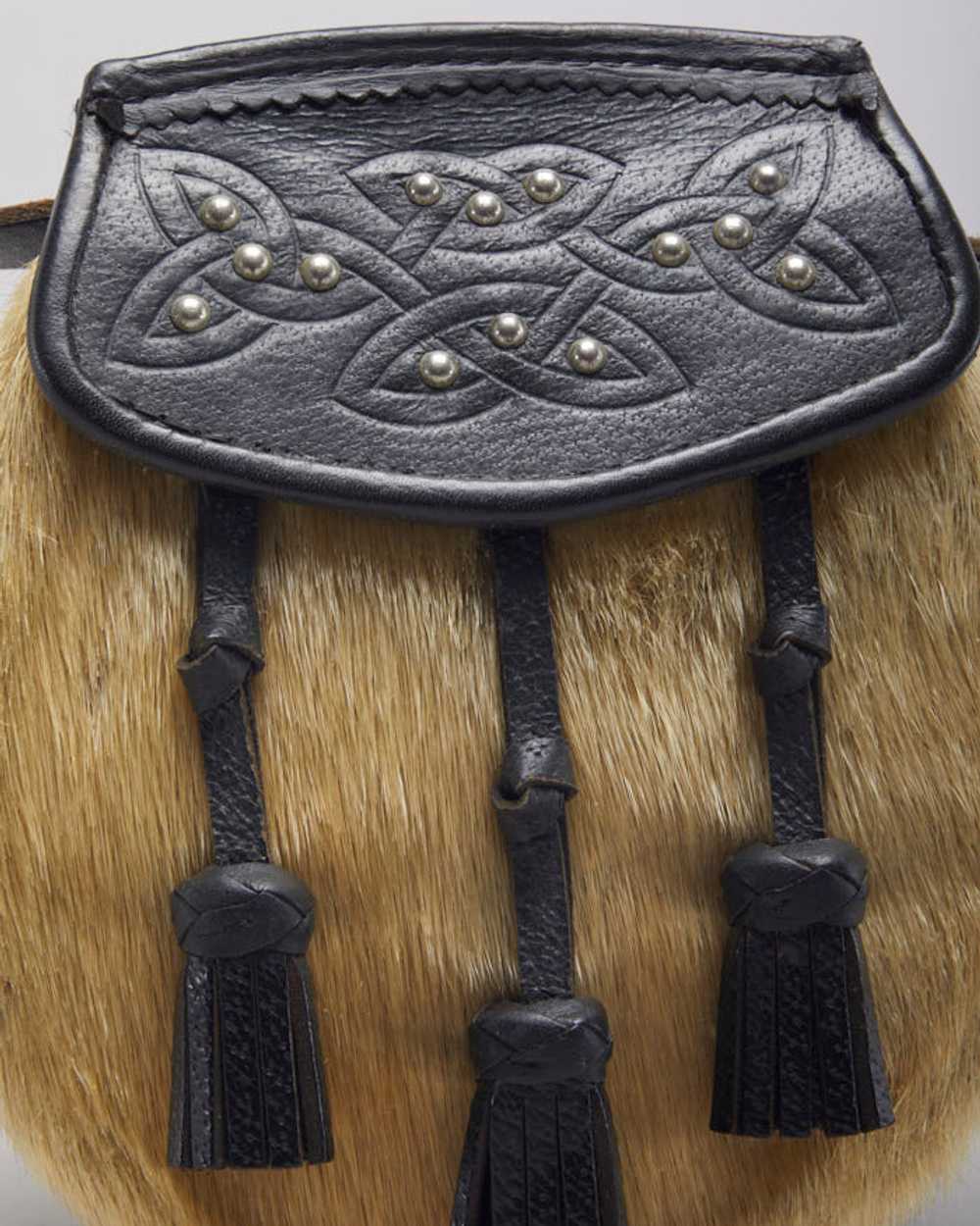 Vintage Leather Sporran Kilt Bag - image 3