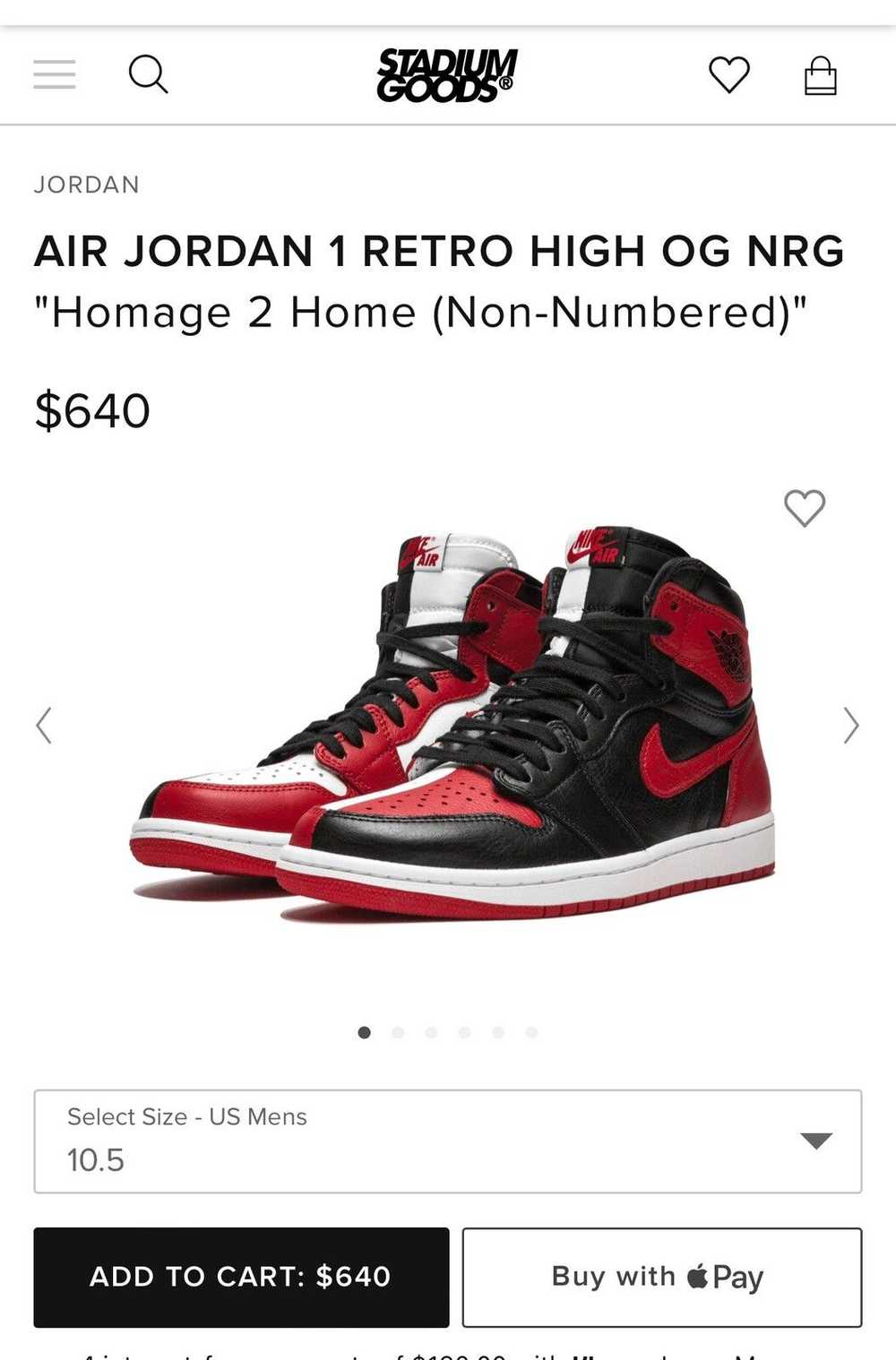 Jordan Brand Air Jordan 1 retro HIGH OG Homage 2 … - image 7