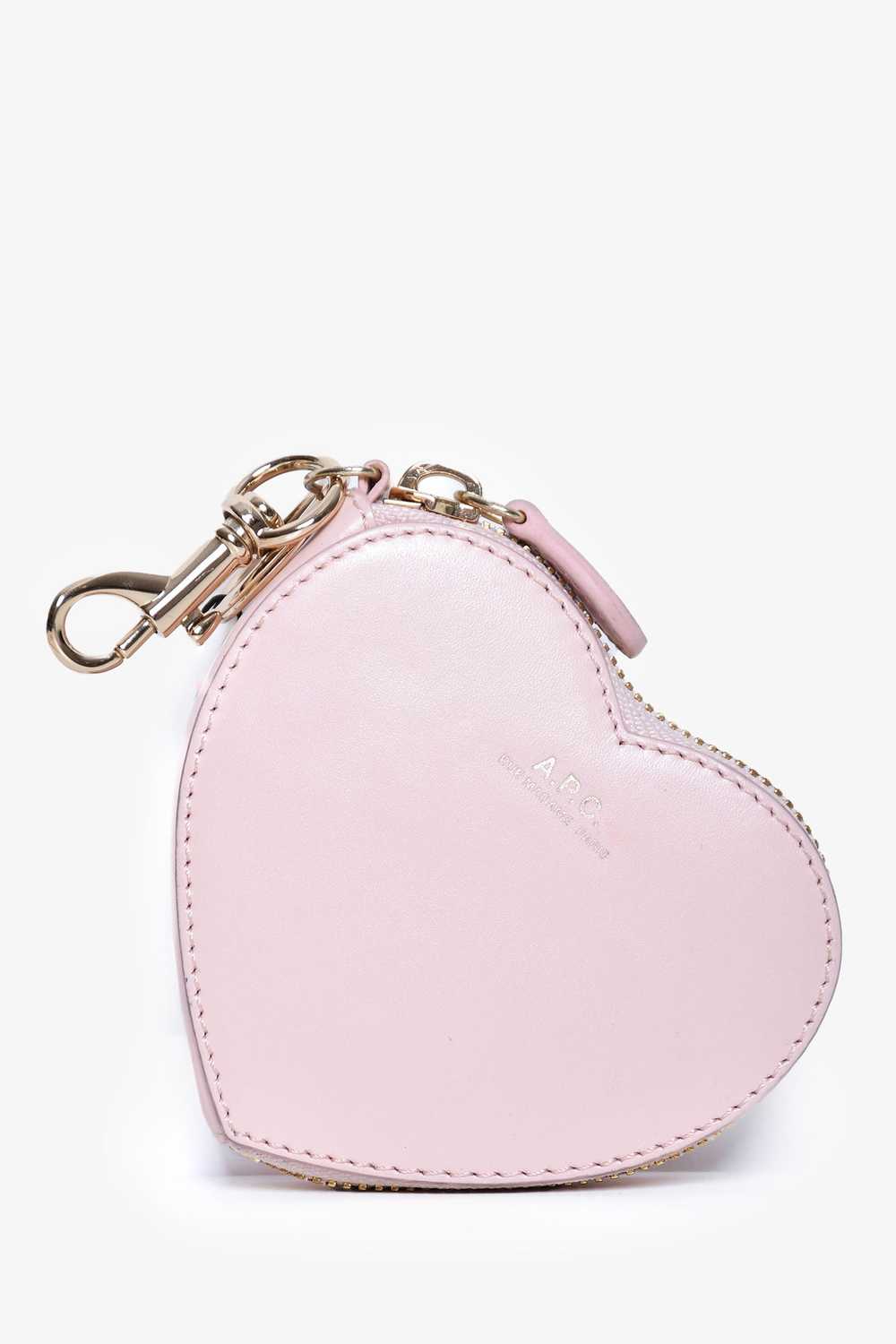 A.P.C Pink Leather Heart Coin Pouch - image 1