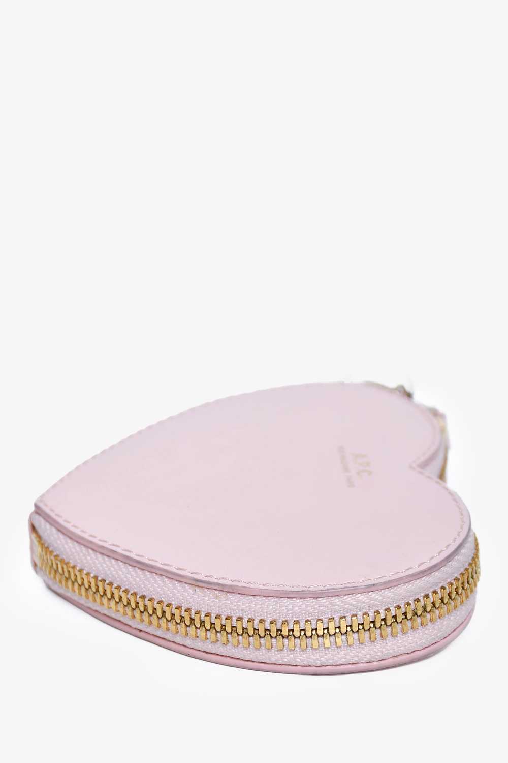 A.P.C Pink Leather Heart Coin Pouch - image 3