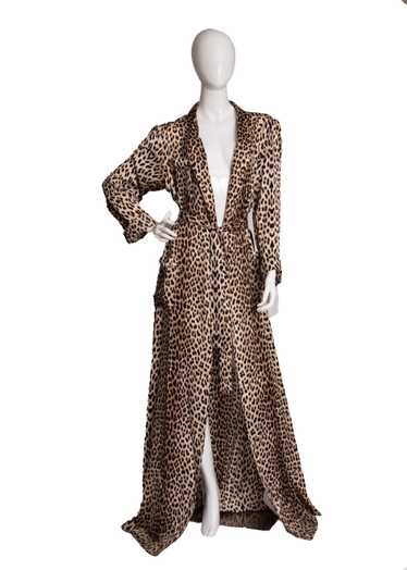 Steven Tyler Silk Leopard Robe OS