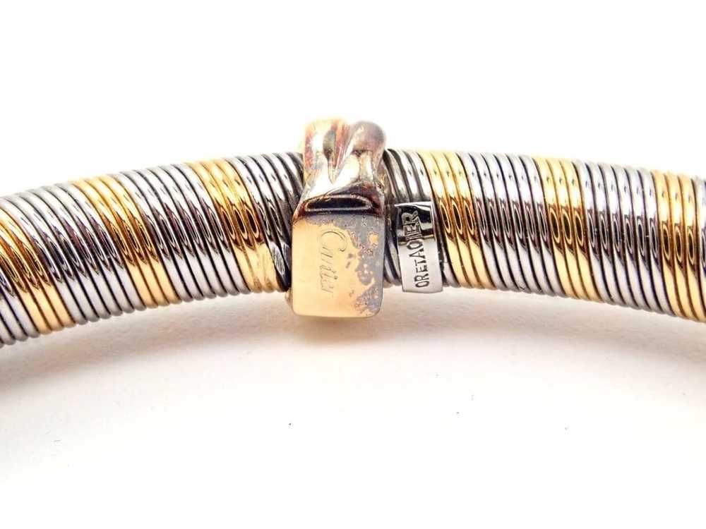Authentic Vintage Cartier 18k Yellow Gold + Steel… - image 6