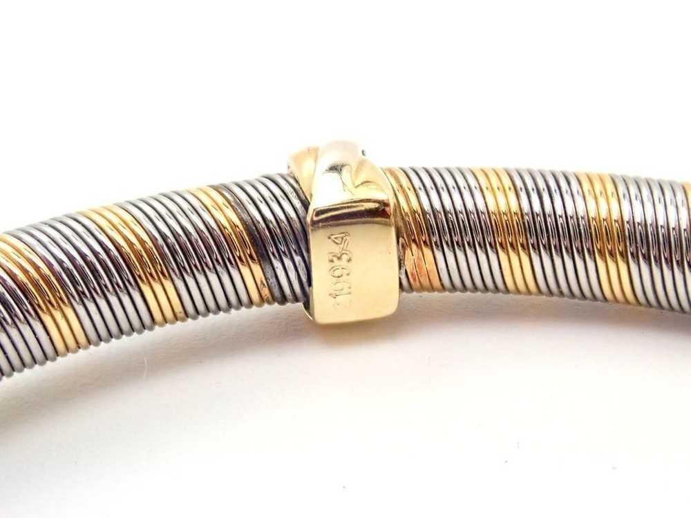 Authentic Vintage Cartier 18k Yellow Gold + Steel… - image 7