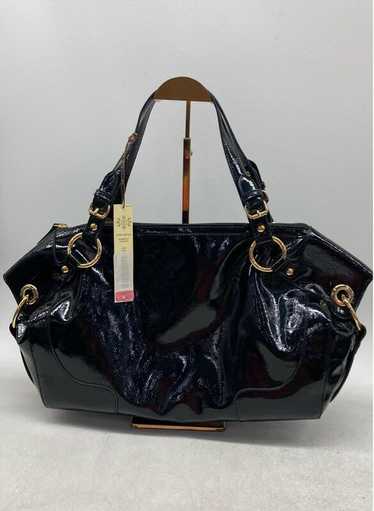 Kate Landry Black Designer Handbag with Gold Accen