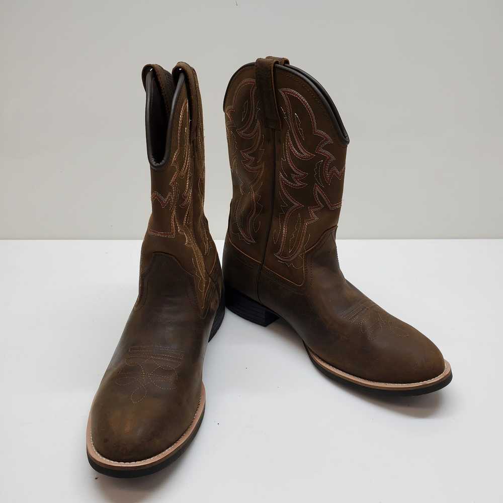 Herman "Survivors" Brown Leather Cowboy Boot Size… - image 1