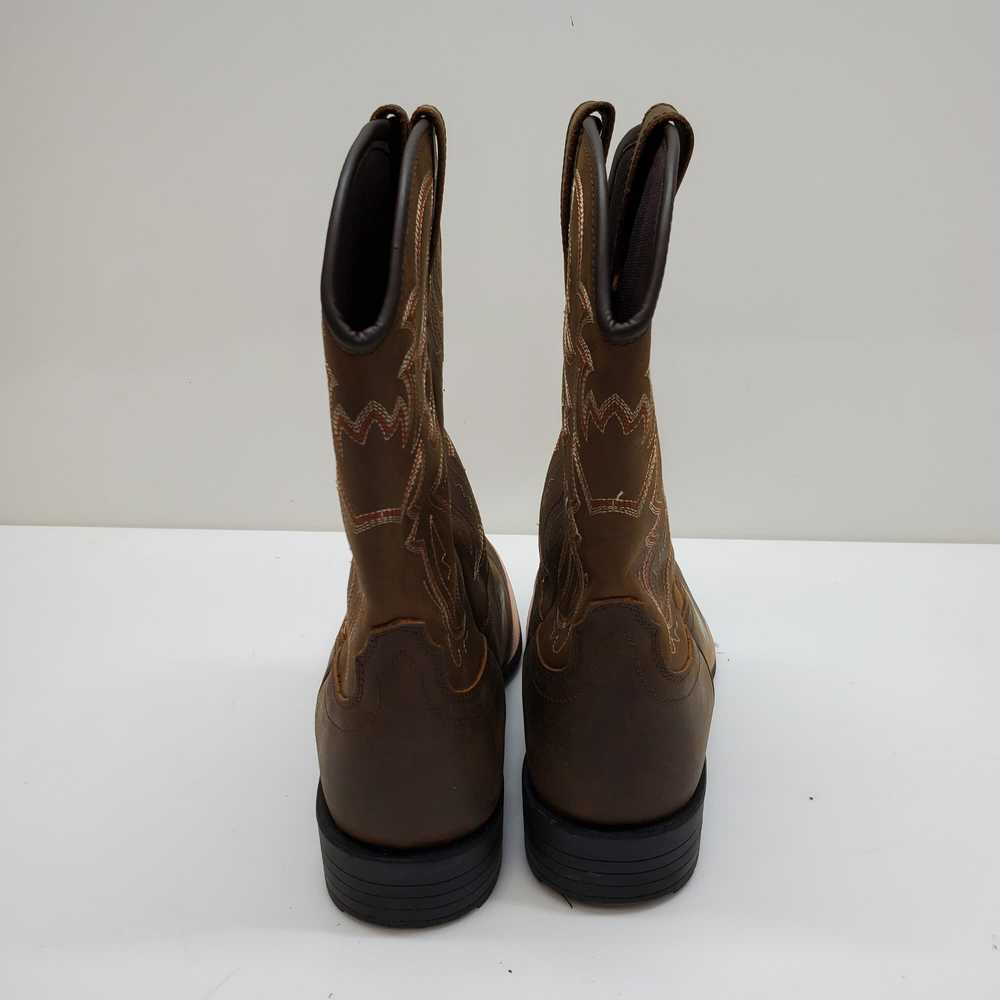 Herman "Survivors" Brown Leather Cowboy Boot Size… - image 2