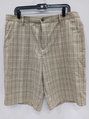 Adidas Men's Tan Plaid Shorts Size 36