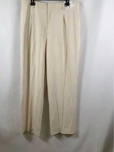 NWT Uniqlo Womens Beige High Rise Pleated Front Wi