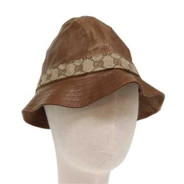 Gucci GUCCI GG Canvas Hat L Brown Auth yk12576 - image 1