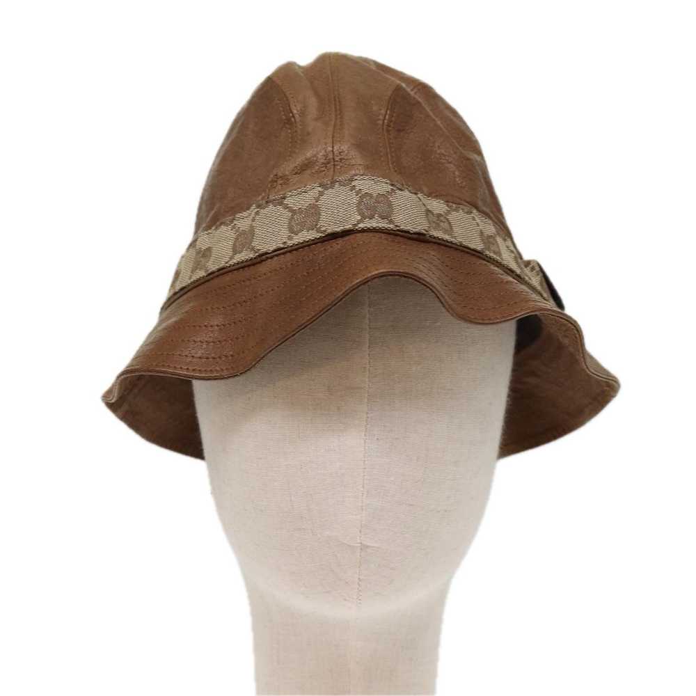 Gucci GUCCI GG Canvas Hat L Brown Auth yk12576 - image 2