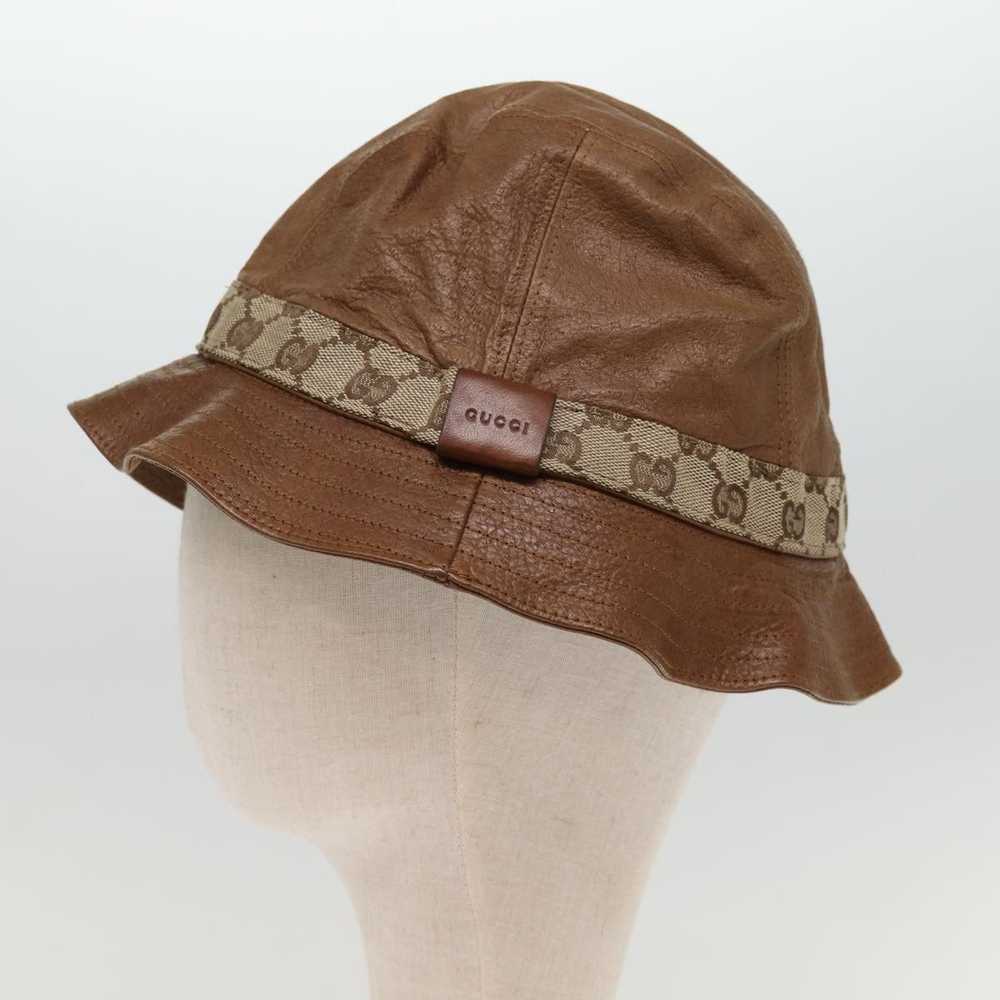 Gucci GUCCI GG Canvas Hat L Brown Auth yk12576 - image 4