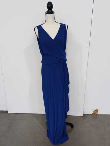 Chaps Blue Sleeveless Wrap Maxi Dress Size 14 NWT