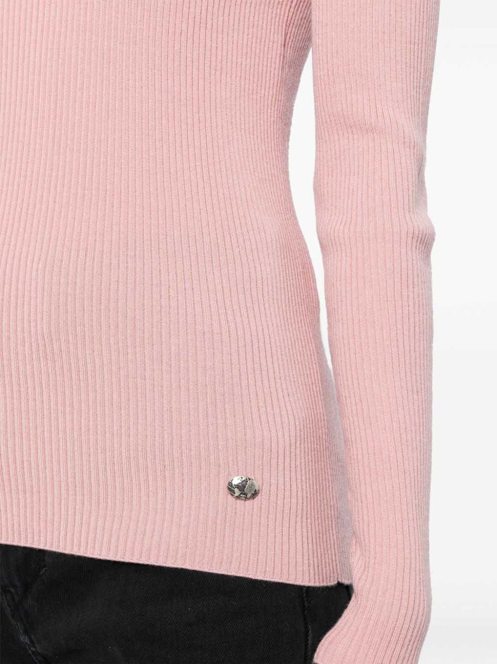 CHANEL Pre-Owned 2000s roll-neck knitted jumper -… - image 5
