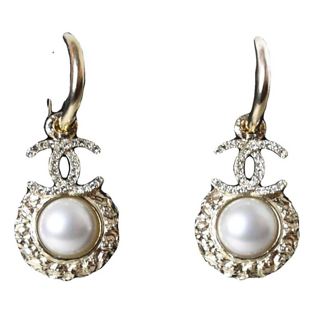 Chanel Cc pearl earrings - image 1