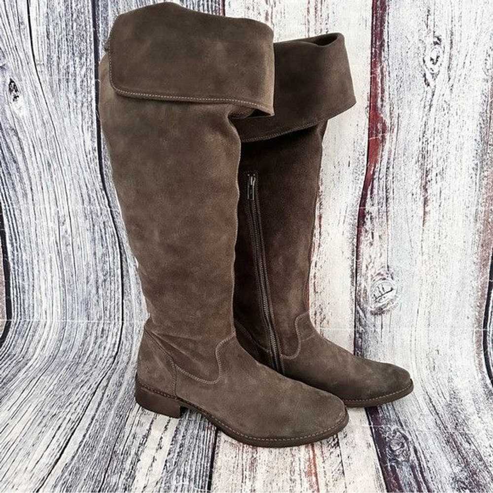 Frye FRYE Taupe Gray Suede Over the Knee Riding B… - image 6