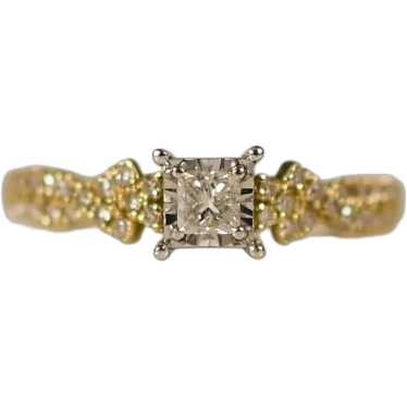 Princess Cut Diamond Engagement Ring in 14k Gold - image 1