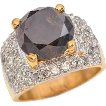 Estate 14K Yellow & White Gold 6.53 Ct. Brown Dia… - image 1