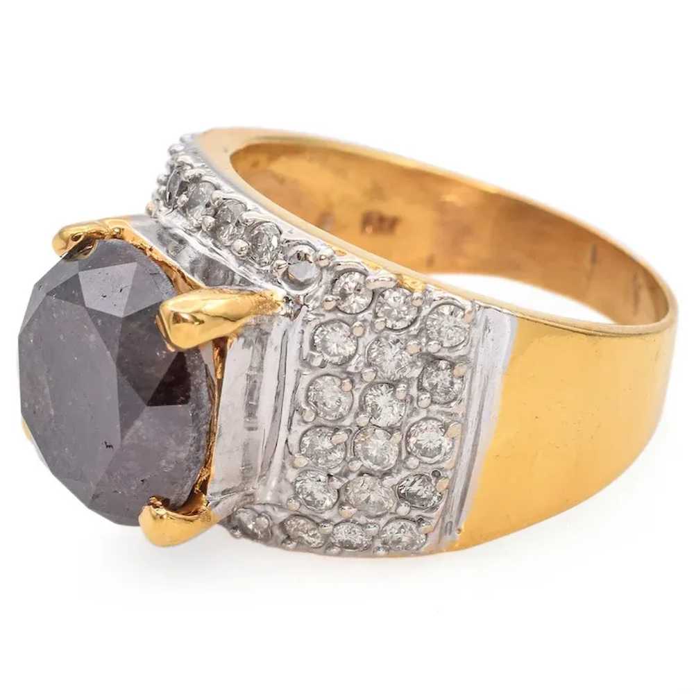 Estate 14K Yellow & White Gold 6.53 Ct. Brown Dia… - image 3