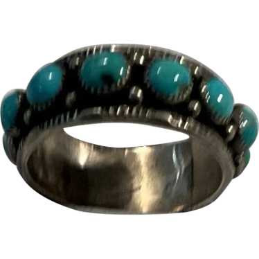 Sterling Silver and Turquoise Band Ring