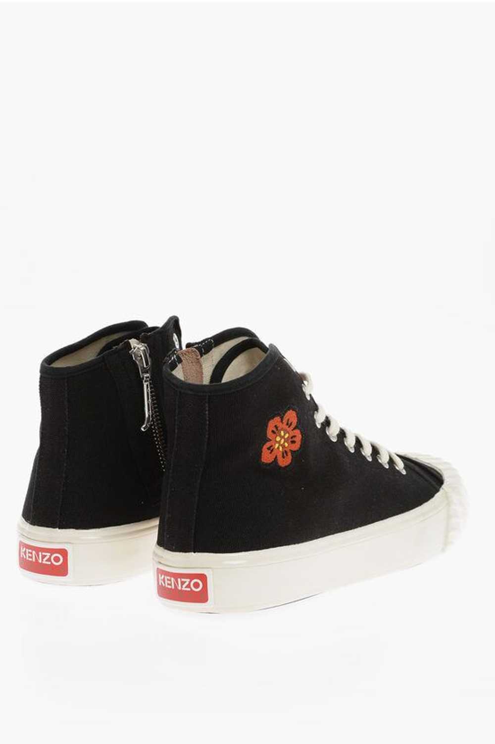 Kenzo og1mm0624 Paris Canvas Sneakers in Black/Wh… - image 3