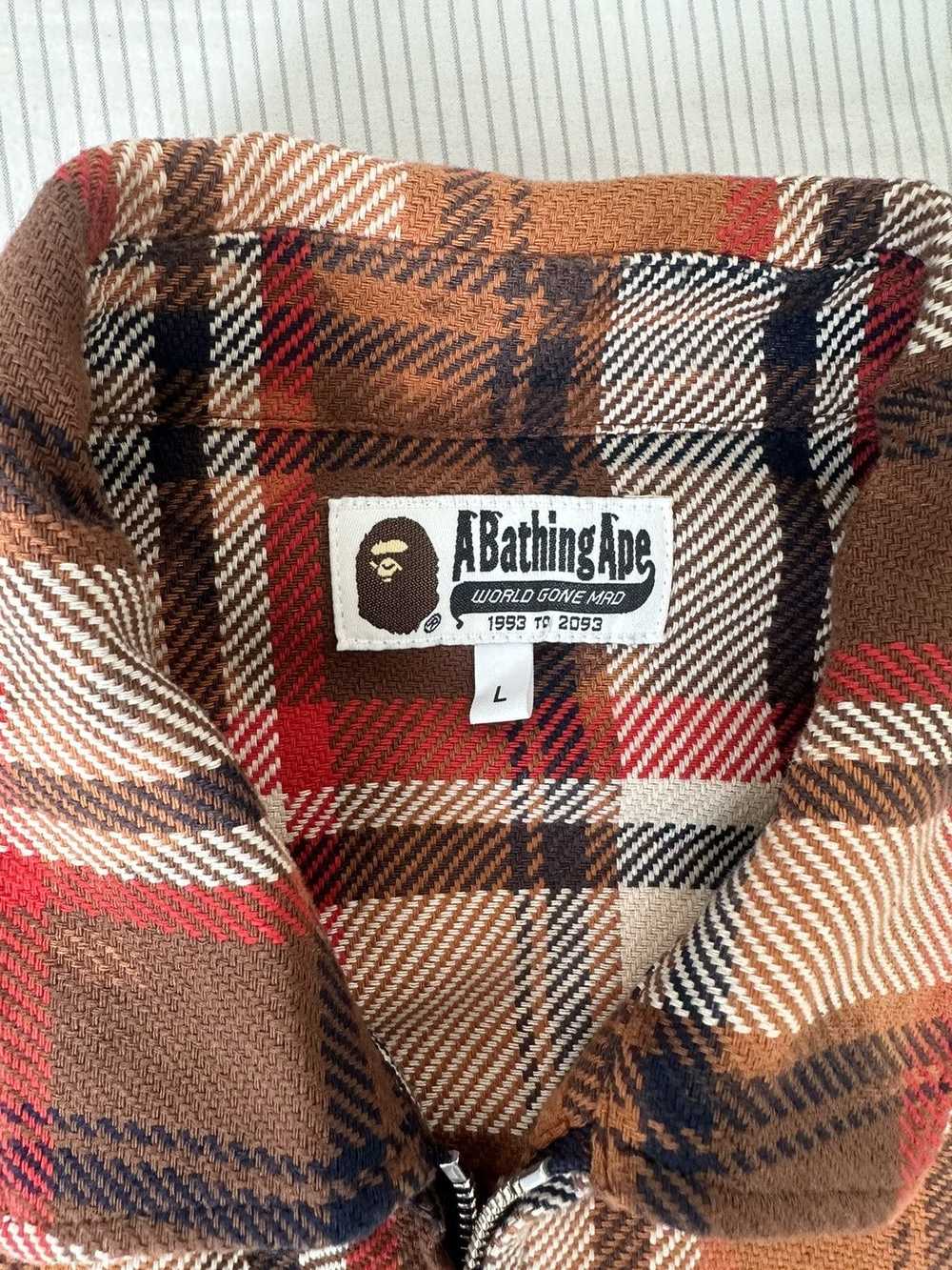 Bape Bape Plaid Sweatshirt Sz M - image 4