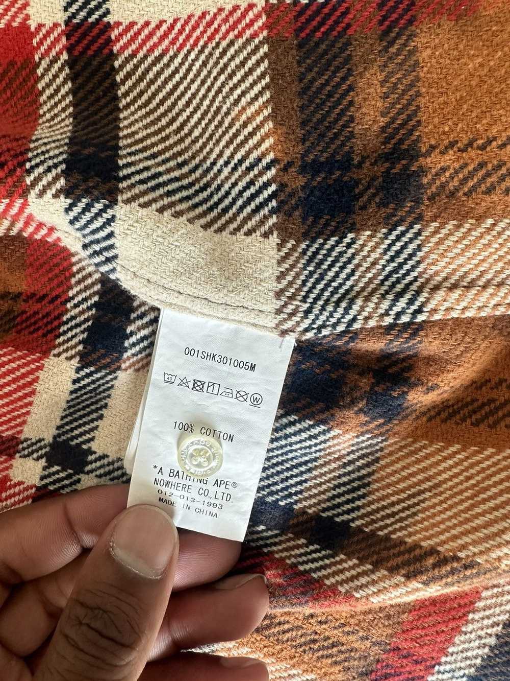 Bape Bape Plaid Sweatshirt Sz M - image 6