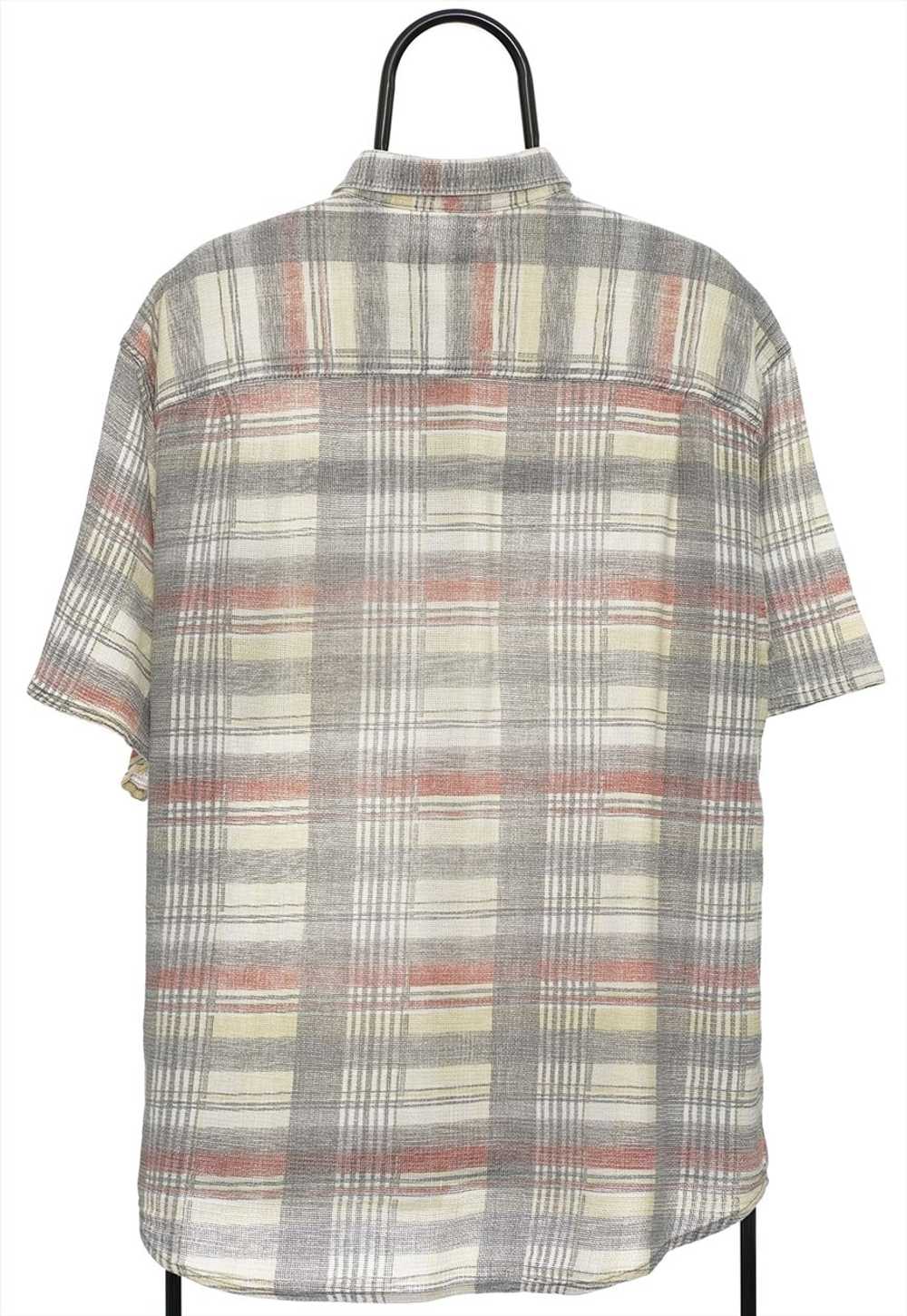 Vintage Andre Leon Grey Checked Short Sleeved Shi… - image 2