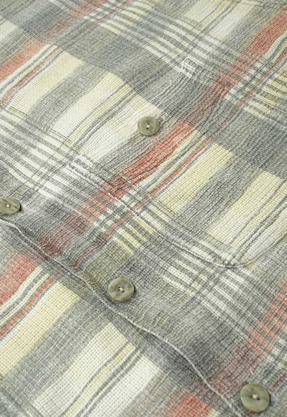 Vintage Andre Leon Grey Checked Short Sleeved Shi… - image 4